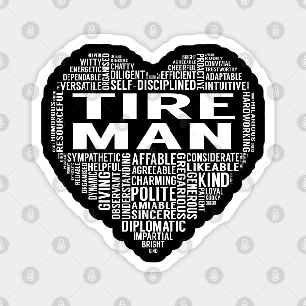 Tire Man Heart Magnet by LotusTee