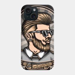 Hipster barber shop vector Phone Case