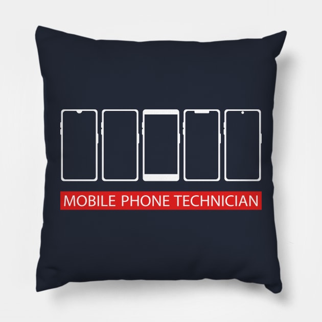 Best design mobile phone technician cell phones repairman Pillow by PrisDesign99