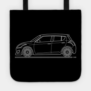 Yellow Hatchback Car W Tote