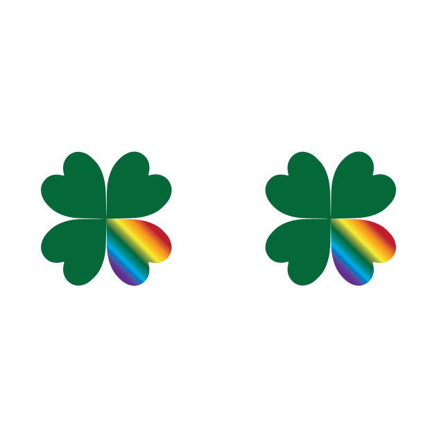 St. Patrick's Day Flirty Shamrock Pasties With LGBT Rainbow Twist by magentasponge