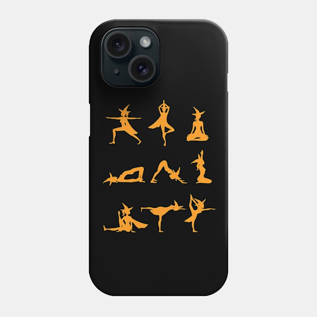 Witch In Yoga Poses Phone Case by KsuAnn