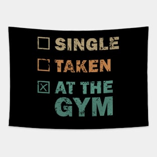 Single Taken at the Gym Tapestry