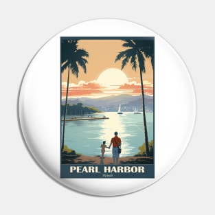 Pearl Harbour Travel Poster Pin