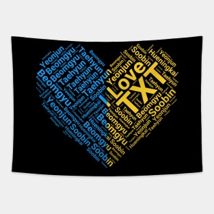 I Love TXT Wordcloud Tapestry