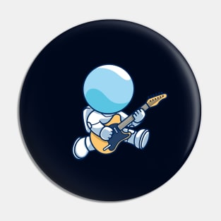 astronaut playing guitar Pin