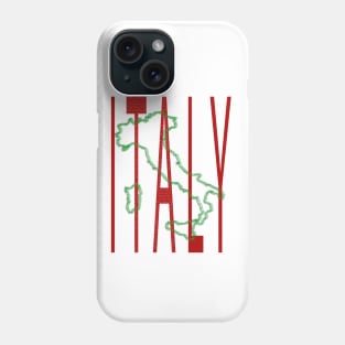 Italy Text And Map Phone Case