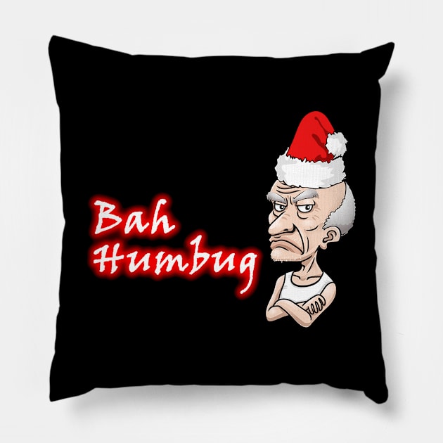 Bah Humbug Geezer Pillow by Comic Dzyns