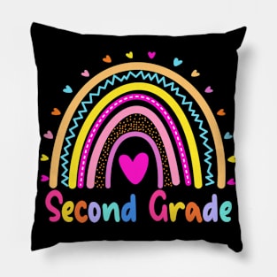 Second Grade Rainbow Girls Boys Teacher Team 2nd Grade Squad Pillow