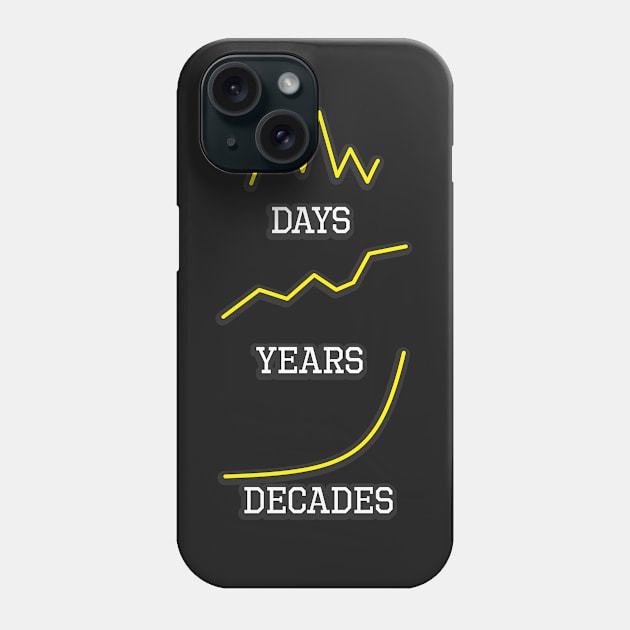 Bitcoin BTC in Days, Years and Decades Phone Case by SolarCross