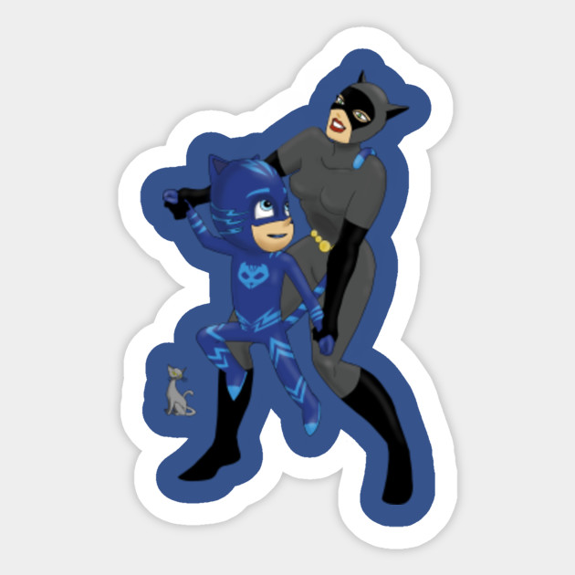 Catwoman And Catboy Catwoman Sticker Teepublic