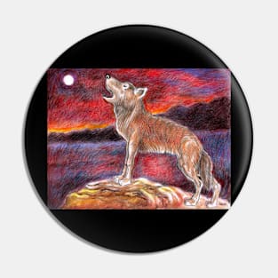 Howling Wolf Pin