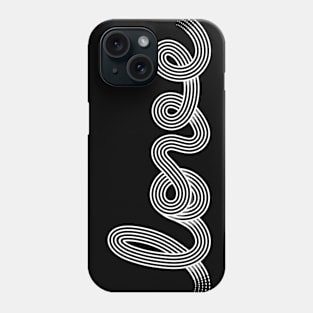 Love in white lines Phone Case