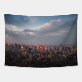 Tokyo Skyline Tapestry