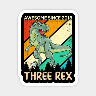 Awesome Since 2018 Dinosaur Present Magnet