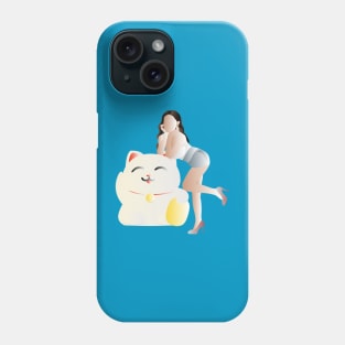Fortune Cat & Playful Beauty Phone Case