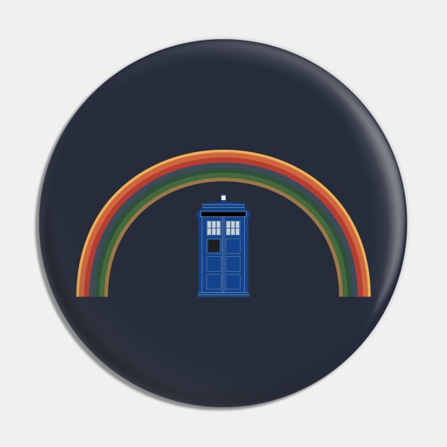 TARDIS and rainbow Pin by LeiaHeisenberg