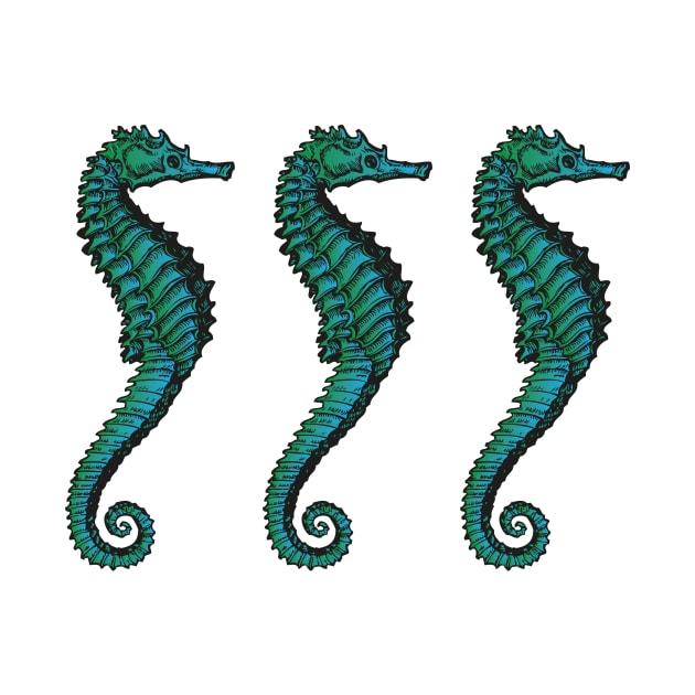 Seahorse Trio | Vintage Seahorses | Three Seahorses | by Eclectic At Heart