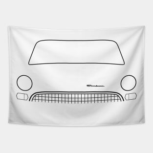 Sunbeam Tiger Mk II classic 1960s British car minimalist black outline graphic Tapestry