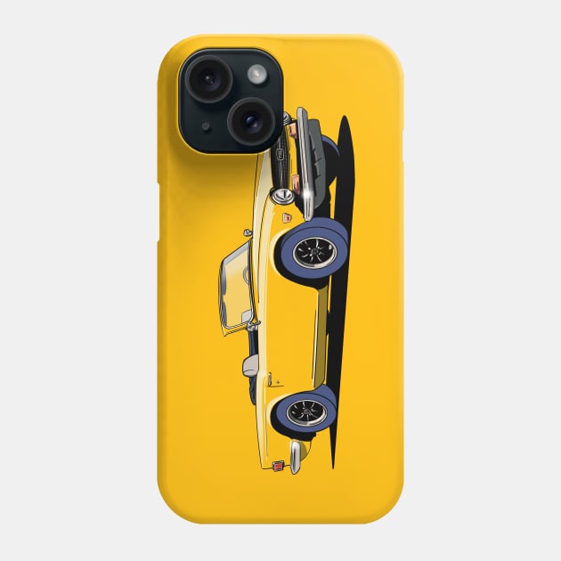 Triumph TR6 in yellow Phone Case by Webazoot