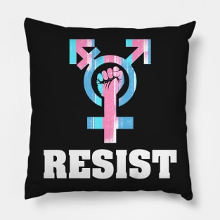 Resist with Transgender Symbol Pillow