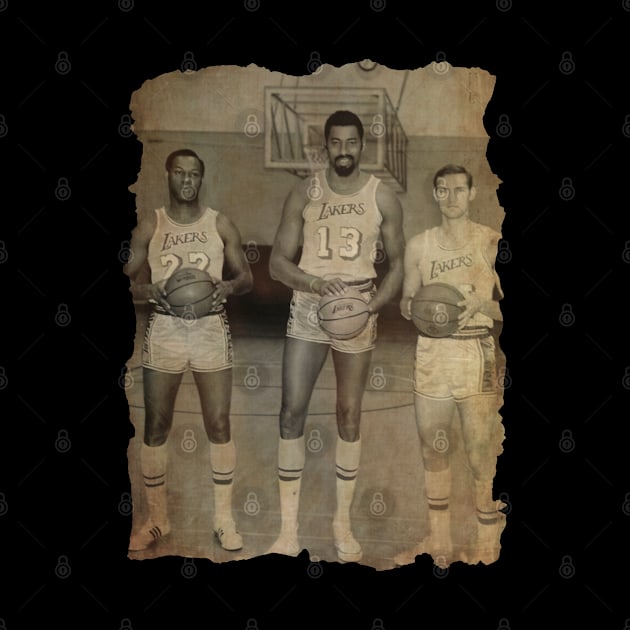 The LAKERS Big 3 (Elgin Baylor, Wilt Chamberlain and Jerry West) by CAH BLUSUKAN