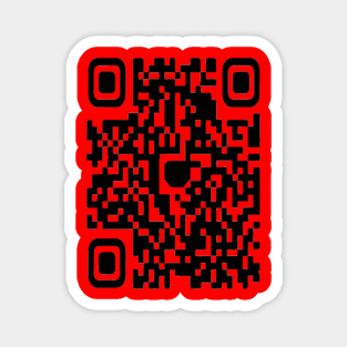 QR code Scan This Tee - Secretly Hilarious Pixel Pattern - Minimalist Scan Me QR Code Design Magnet