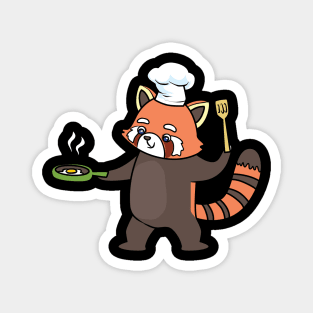 A red panda cooking Magnet