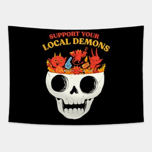Support your local demons Tapestry