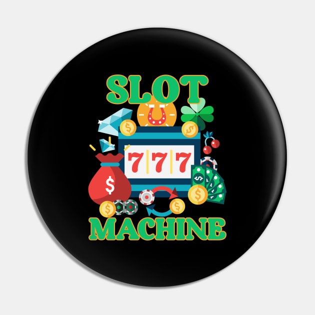 Slot Machine Lucky Victory Pin by Diamond Creative