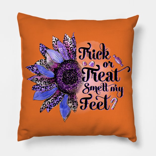 Trick or Treat Smell My Feet Pillow by Myartstor 