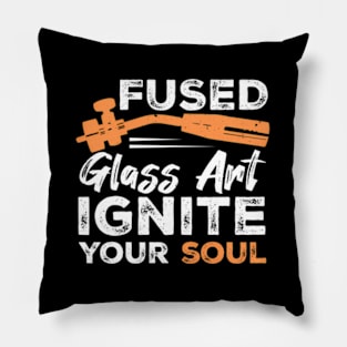 Fused Glass Ignite Your Soul Glassblowing Lampworking Pillow