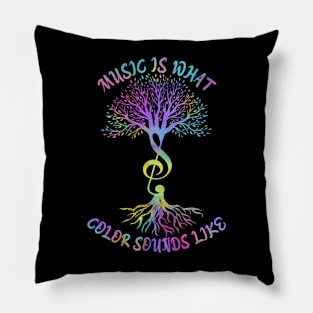 Music Is What Colors Sounds Like Musician Musical Pillow