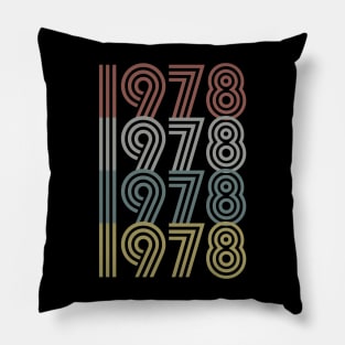 1978 Birth Year Retro Style Pillow