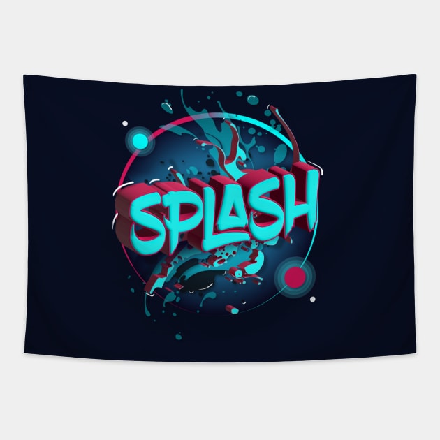 The Splash Circle Tapestry by euiarts