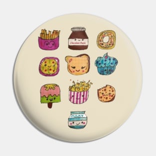 Cute Pack of Snacks Pin