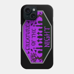 Creature of the Night Graveyard in Purple Phone Case