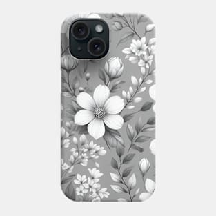 White Flowers Phone Case