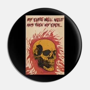 Skull on Flame Pin