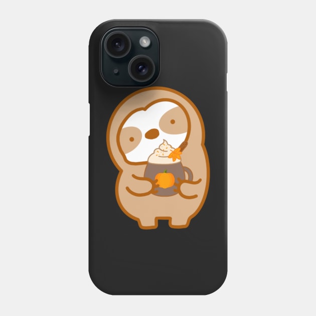 Cute Pumpkin Spice Latte Sloth Phone Case by theslothinme