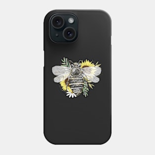 Bee with Florals Design Phone Case