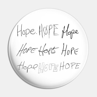 Hope - Supernatural Cast Handwriting - black font Pin