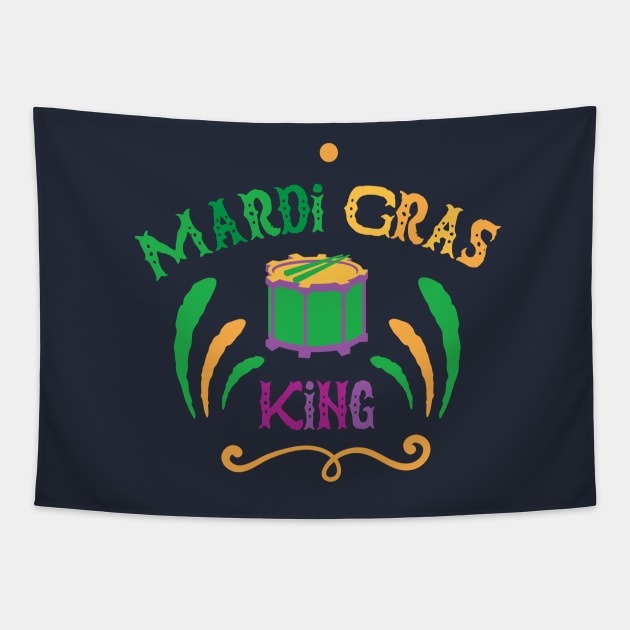 Mardi Gras King T-shirt and Apparel Tapestry by TeeBunny17