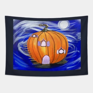 Pumpkin fairy house fairytale Tapestry