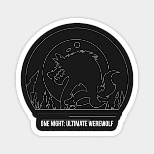 One Night Ultimate Werewolf Minimalist Line Art - Board Game Inspired Graphic - Tabletop Gaming  - BGG Magnet