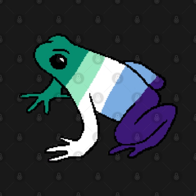 Pixel Gay Man Frog by whizz0