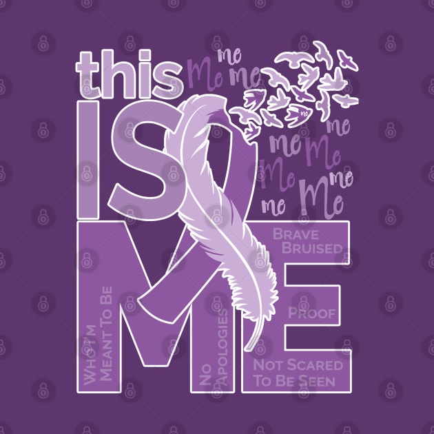 This Is Me - Awareness Ribbon - Feather - Purple by CuteCoCustom