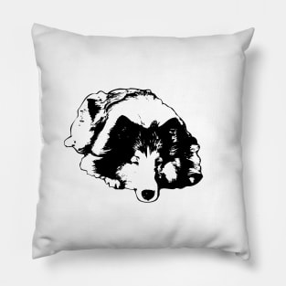 Rough Collie Minimalist Pillow