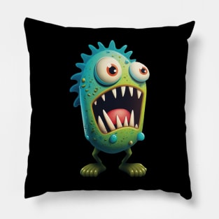 Green and Blue Cute Monster Pillow