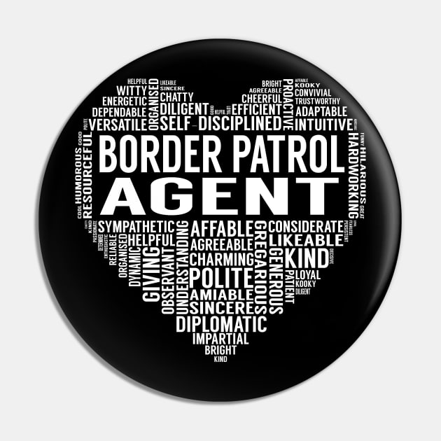 Border Patrol Agent Heart Pin by LotusTee